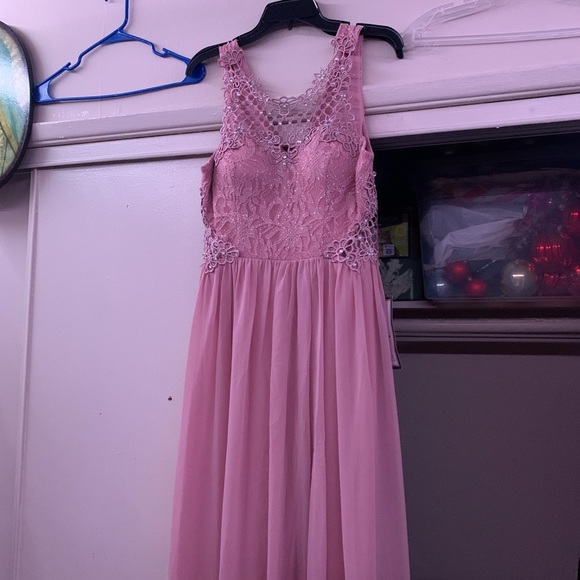 Pink Mauve sparkly Prom Dress brand new never worn - Picture 1 of 5